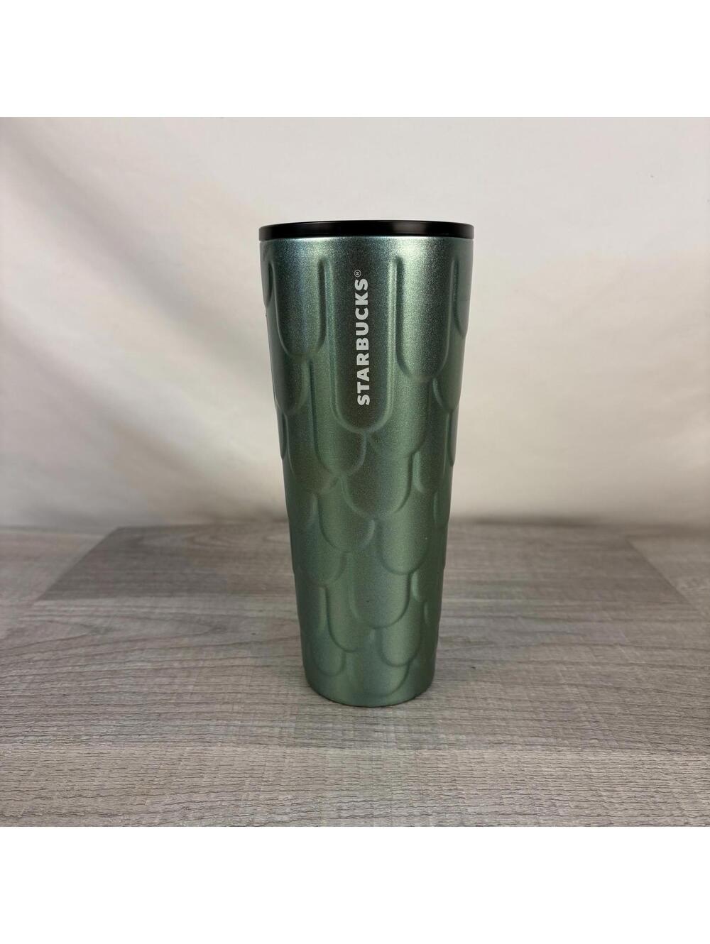 Starbucks Aqua Green Mermaid Scale Tail SS Tumbler 2022 collection. No Straw
